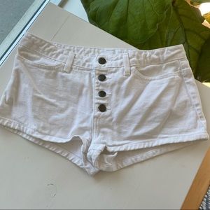 White Jean Shorts